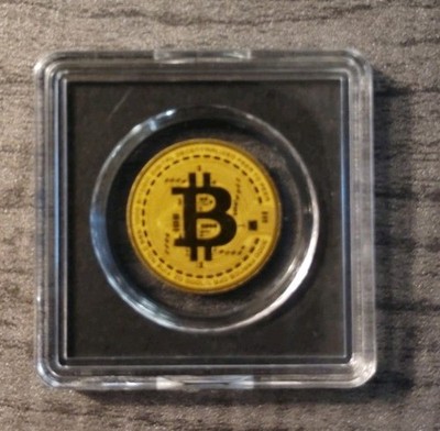 Republik Tschad 2022 Bitcoin Gold Coin 1/1000 oz 0.999 Fine 3,000 Francs 16mm
