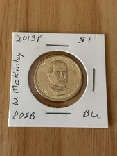2013P William McKinley Gold Toned Presidential $1 Coin Uncirculated Pos B