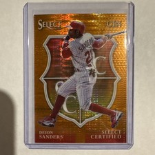 2025 Panini Select 12/15 Orange Select Certified Deion Sanders /15