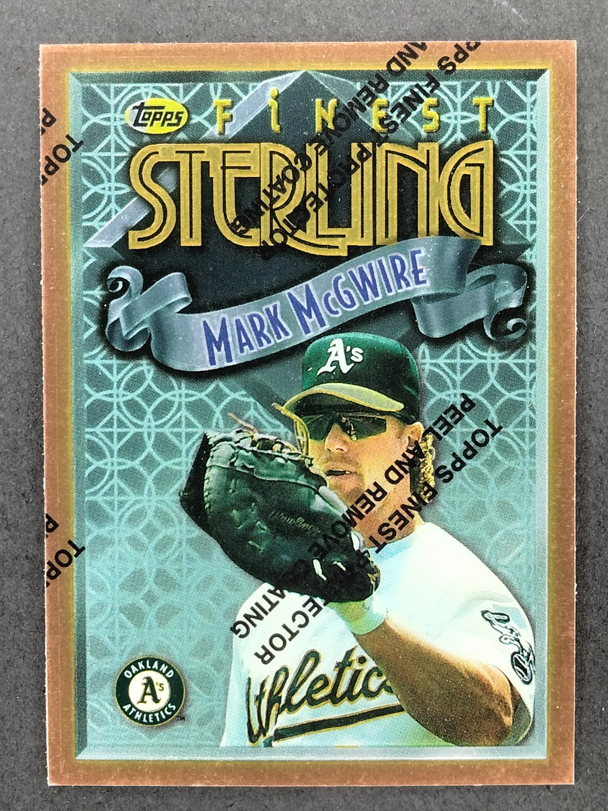 1996 Topps Finest - Mark McGwire #162 Oakland Supertar Sterling