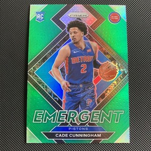 2021-22 Panini Prizm - Emergent Green Prizm #22 Cade Cunningham (RC)