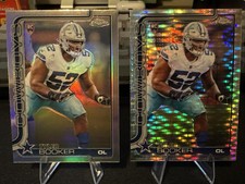 2025 Topps Chrome Tyler Booker #381 Pulsar & Refractor RC Rookie Cowboys