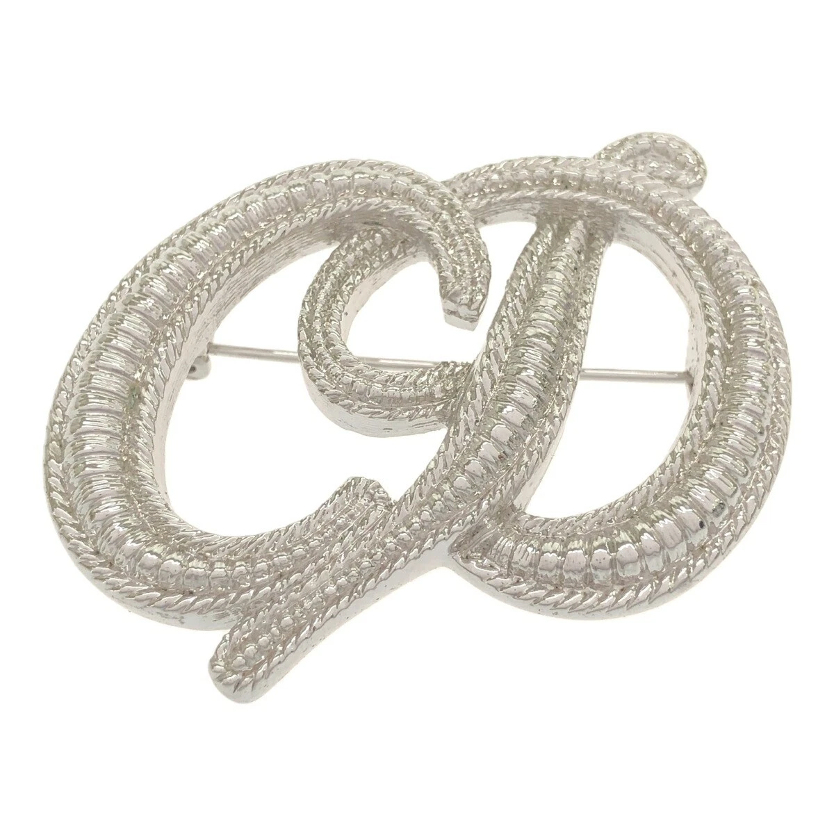 Broche Christian Dior argent bijou femme déco occasion
