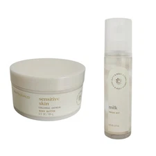 2 NEW Bath & Body Works Sensitive Skin Milk Fragranced Body Butter+Perfume Mist