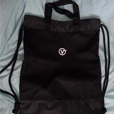 Description: Stylish Vans black drawstring backpack featuring the VT Vans logo o