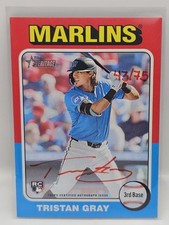 2024 Topps Heritage High Tristan Gray Red Ink auto 43/75 real one autograph