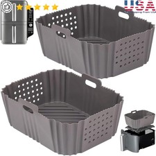 Silicone Air Fryer Liners Ninja SL401 Double Stack Reusable Accessories Home New
