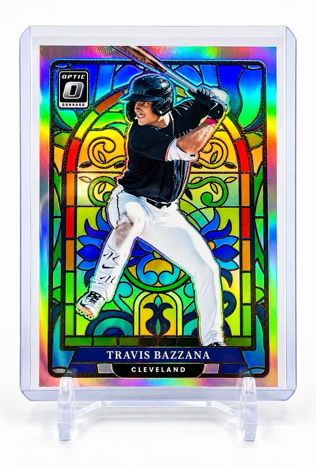 Travis Bazzana #4 Baseball Cards 2026 Panini Donruss Stained Glass trading card — raw and PSA graded price guide