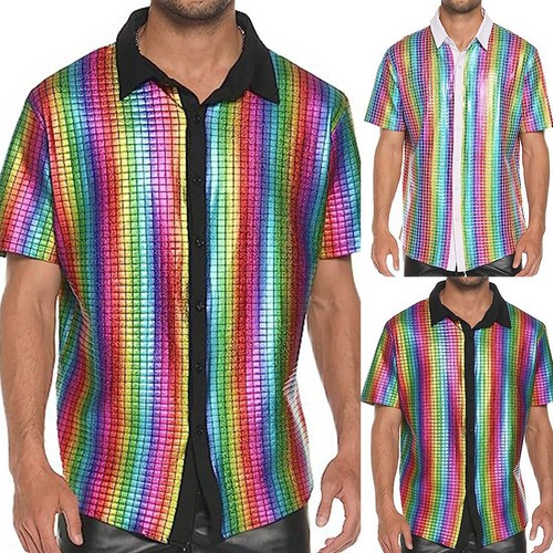 Men\'s Formal Shirt Casual Printed Shirt Club Daily Wear All-season Wear - Picture 5 of 17