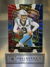 Panini 2025 Select Premier Level Tri-Color Prizm Bryce Young Panthers #145 /299