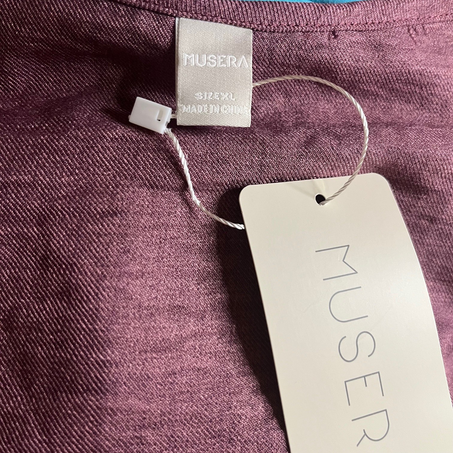 MUSERA Women’s Tie Front Crop Top XL Pink Long Bell Sleeve Lightweight Boho Loun