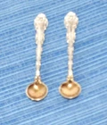 Two Antique/Vintage Sterling Silver Salt Server Spoons "Strasbourg" by Gorham