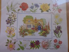 NEW Cottage Garden Cross Stitch Kit The Craft Collection House Flowers Lily Rose