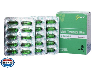 genone E-Gen 400 Vitamin E Capsule for Glowing Face, Skin and Hair Nutrition 