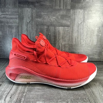 Under Armour Curry 6 Basketball Mens 18 Red Athletic Sneakers NEW 3022893-605