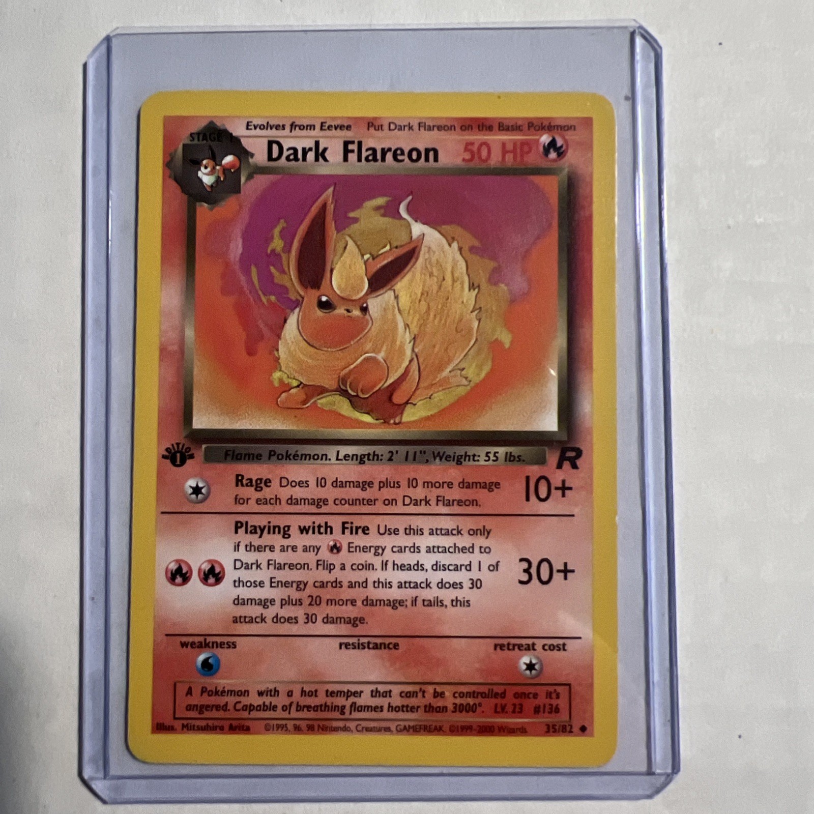 DARK FLAREON 35/82 TEAM ROCKET REGULAR UNCOMMON POKEMON TCG