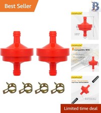 2-Pack 1/4" Inline Gas Fuel Filter for Lawn Mowers - 75 Micron Efficiency