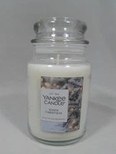 Yankee Candle WHITE CHRISTMAS Large Jar Single Wick Candle - New & Improved