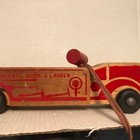 VINTAGE WOODEN TOYS WOOD COMMODITIES HOLGATE HOOK AND LADDER AND DUCK CHICKEN — photo 9