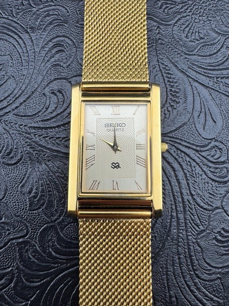 GOLD WEISS Vintage Seiko Slim Quartz Herren Armbanduhr "