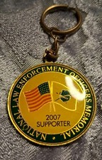 National Law Enforcement  Officers Memorial Keyring Key Fob 2007 Supporter USA