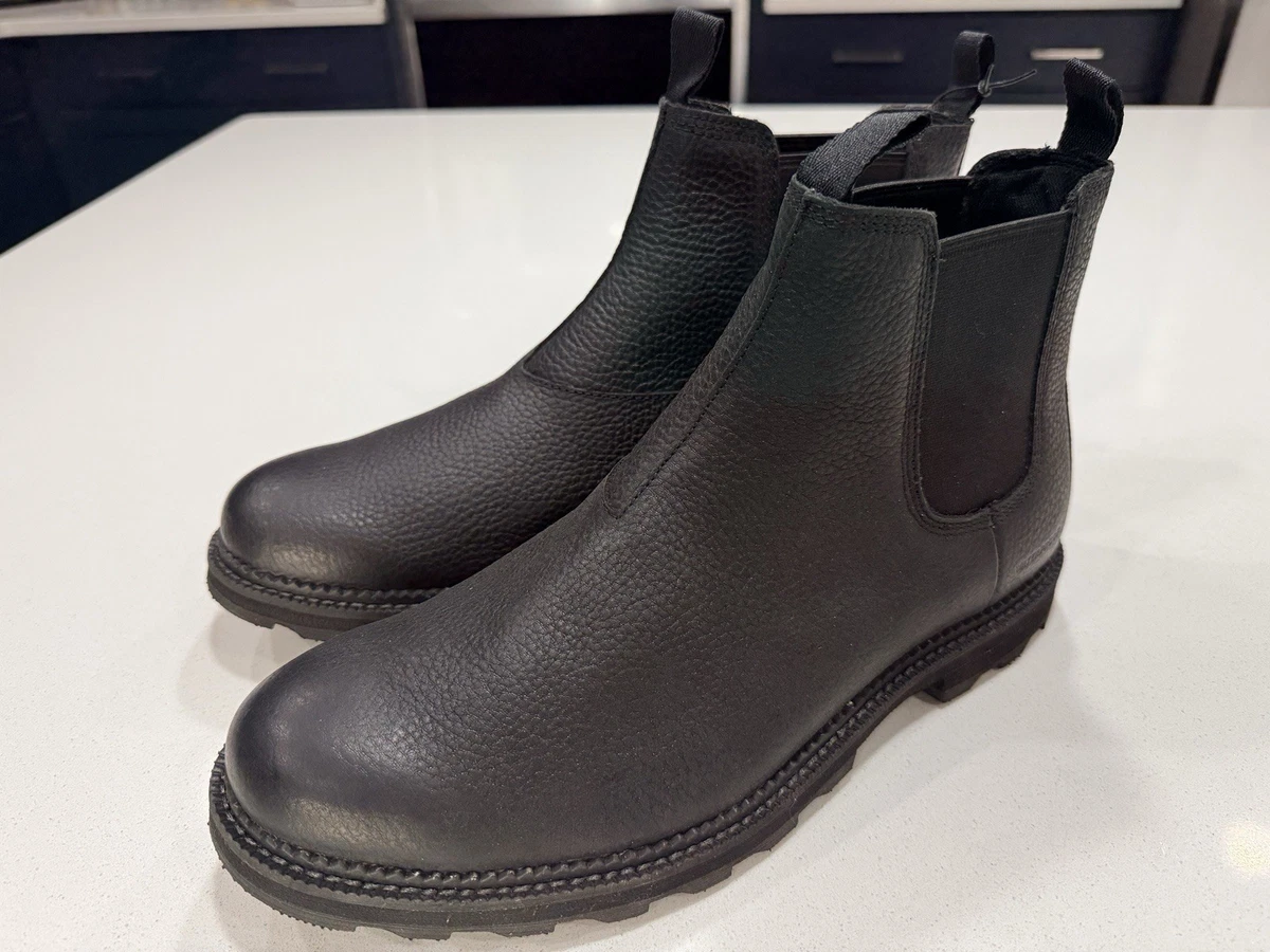 Sorel Madson Boots Men\'s Size 11 Black Leather Moc Toe 5 Eyelet Work NM2346-010 Amazon.com | Sorel Men main image 3