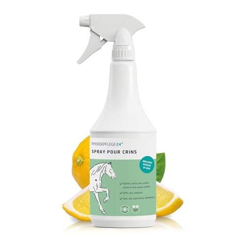 Spray démêlant pour crins de chevaux flacon de 1l pour brillance éclatante