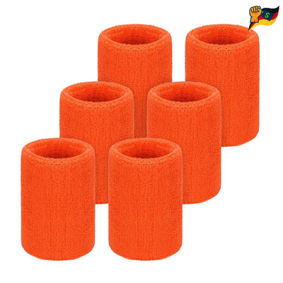 Willbond Schweißbänder Handgelenk 8x8 cm 6 Stück Saugfähig Sport