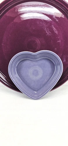 heart BOWL medium FIESTA ware CEREAL / SOUP/ ICE CREAM lavender purple NEW 1st