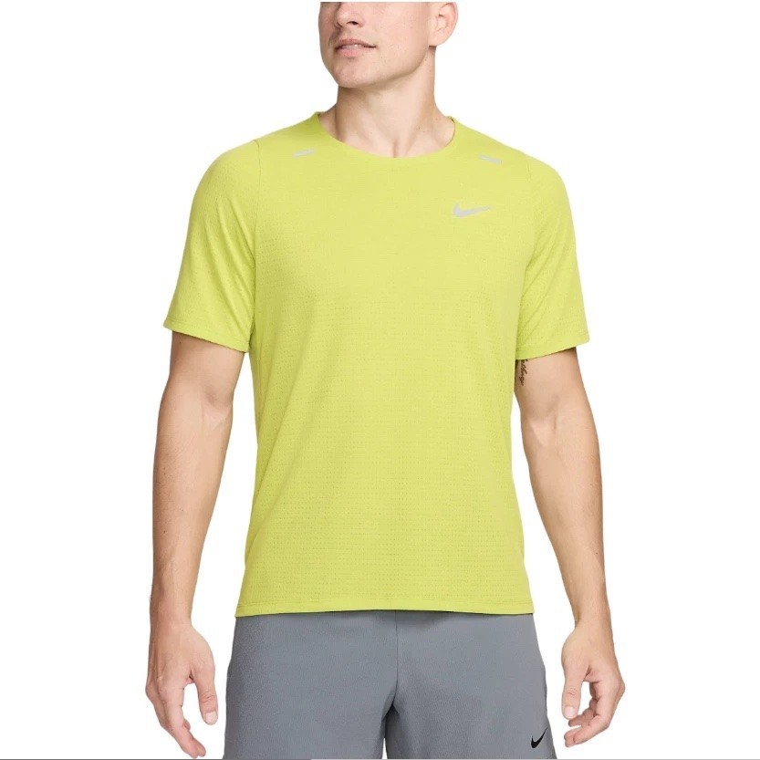 Nike Dri-FIT Rise 365 Mens Running Training Workout Shirt Green S M L XL 2XL