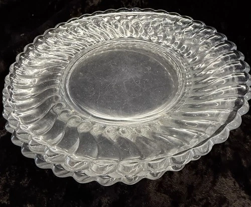 4 Crystal Fostoria Colony 7" Salad Plate