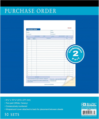 #ad Purchase Order Book 30 Sets 8 3 8quot; X 10 11 16quot; 2 Part Carbonless White amp; Bound $75.97