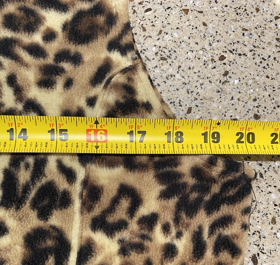 Westbound Fleece 豹纹动物印花拉链背心女式大号 — 第 3/4 张图片