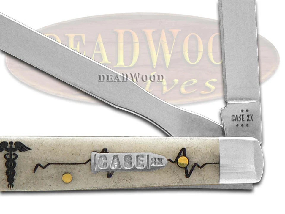 Case xx Knives Baby Doc Medical Symbol Natural Bone 12513MS Pocket Knife - Image 2 of 4