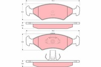 Bremsbelagsatz Scheibenbremse Vorne TRW GDB1222 FÜR Ford TVR BremsbelÄGe