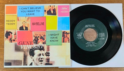 Sounds Like GENE VINCENT "Sonando Como Gene Vincent" Spain REPRO Capitol 7" EP