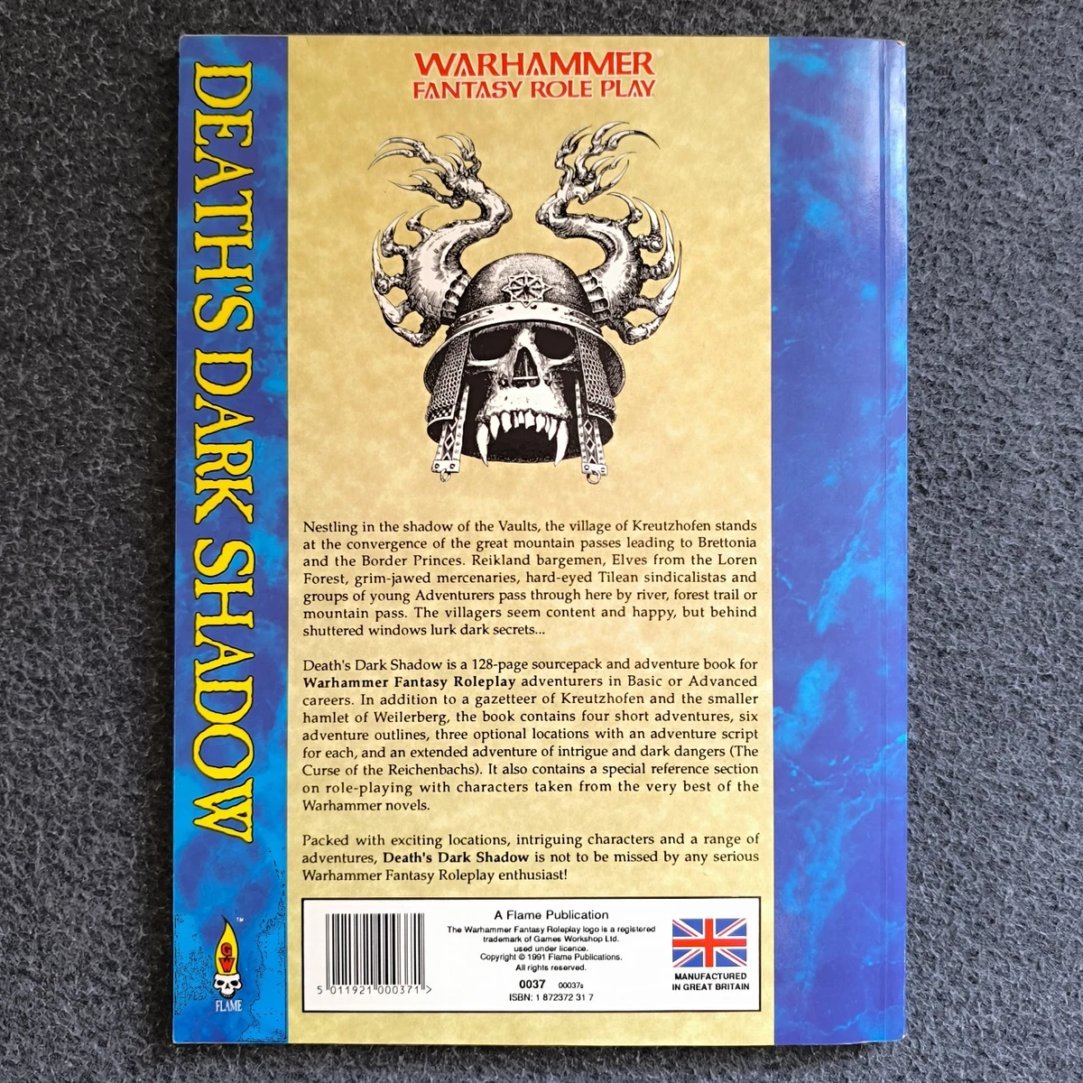 Death's Dark Shadow Warhammer Fantasy Roleplay WFRP 1E EX+/NM Uncut