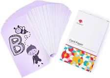 Phomemo M03 Soft Card Paper 3" Gift Adhesive Thermal Paper 100ct Black on Purple