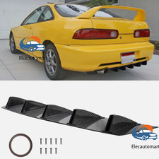 For Acura Integra Carbon Fiber Rear Bumper Diffuser Lip Splitter Shark Fins Body For Acura Integra Carbon Fiber Rear Bumper Diffuser Lip Splitter Shark Fins Body