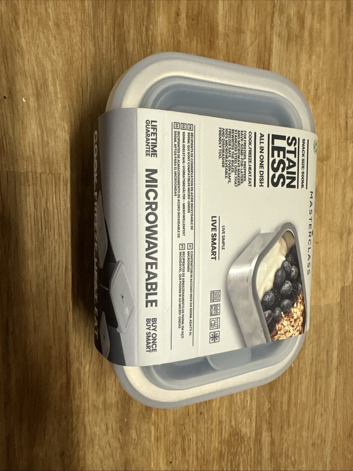 MasterClass KitchenCraft Stainless Steel Storage 500ml Food Container