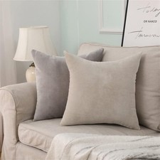 Solid Decorative Throw Pillow Covers, Pack of 2, 18x18inch