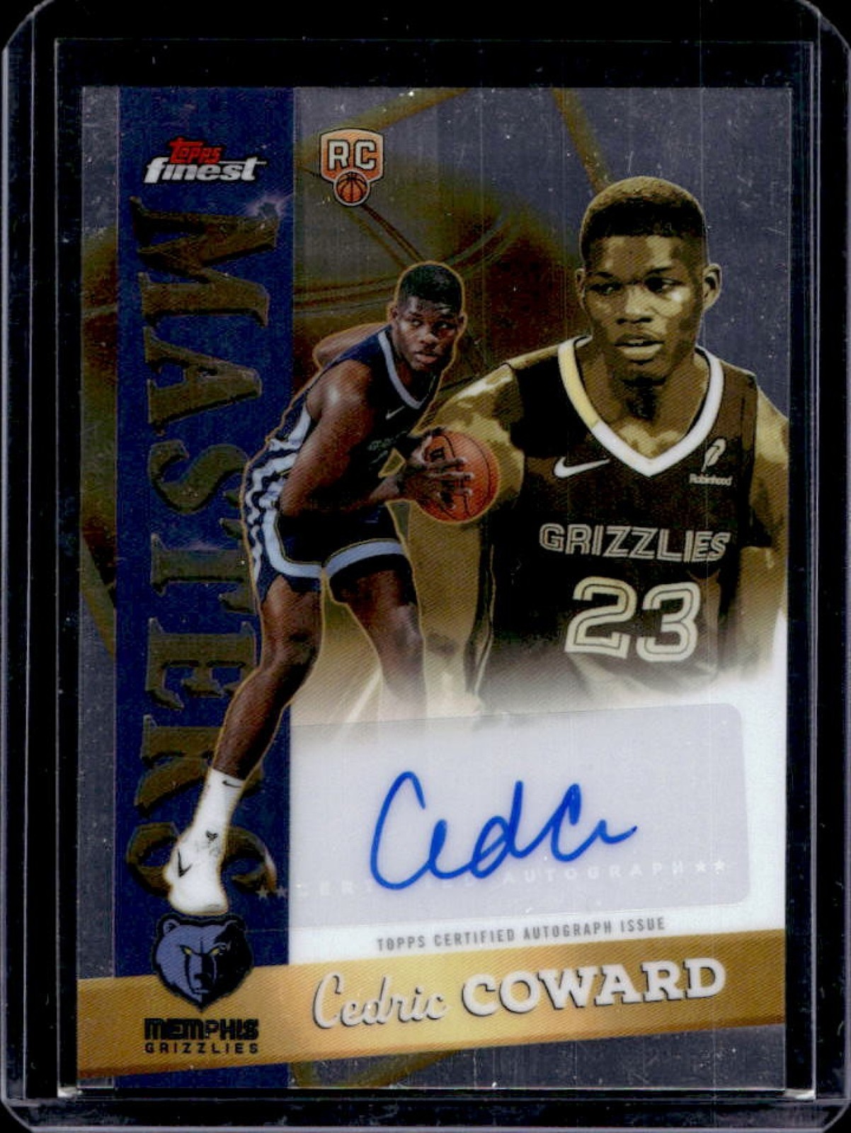 2025-26 Topps Finest Cedric Coward Masters Auto RC Rookie #MA-CC Grizzlies