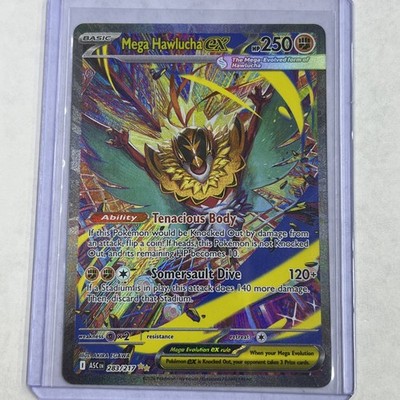 Mega Hawlucha EX Full Art Holo Rare Pokémon TCG ASC 283/217 Card English