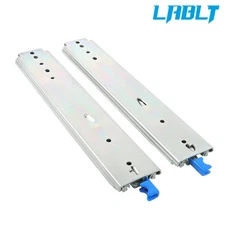 LABLT 1 Pair With Lock Heavy Duty Drawer Slides 16" 500 Lbs Extension Rails Rail