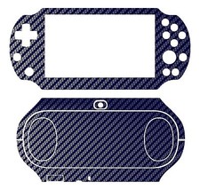 Blue Carbon Fiber Vinyl Decal Skin Sticker for Sony PlayStation PS Vita PSV 2000