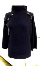 CHANEL sweater navy blue cashmere size 40 wom...