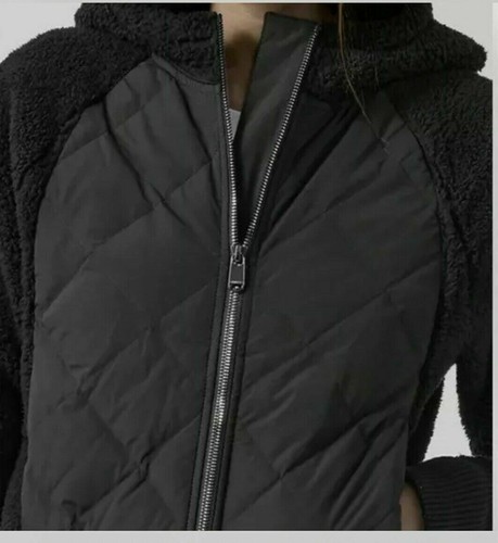 ATHLETA Apres Tugga Down Jacket LARGE TALL LT Black #983602 NEW - Picture 5 of 5