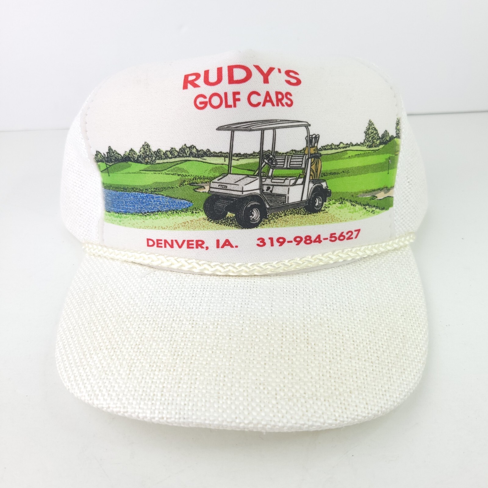 Vintage 1980s Rudy's Golf Cart Denver Iowa Snapback T… Gem