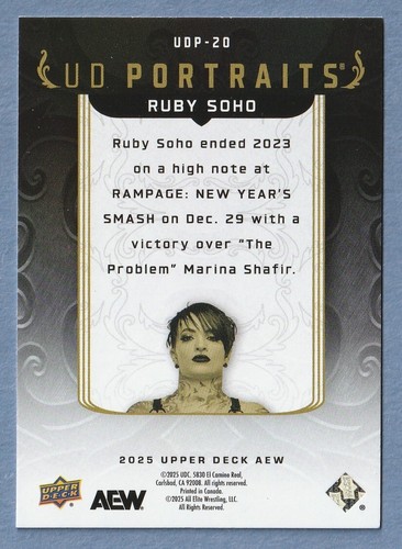 2025 Upper Deck AEW UD Portraits #UDP20 Ruby Soho - Picture 2 of 2
