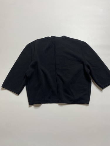 Michael Kors Open Mini Sweater Cardigan Black 100% Merino Wool Size Small - Picture 7 of 7